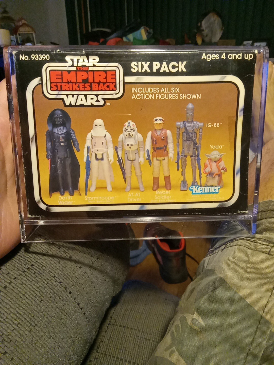 STAR WARS  SIX PACK YELLOW EMPTY BOX 93390 KENNER 1981 EMPIRE STRIKES BACK