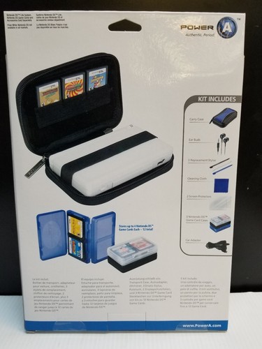 Nintendo DS Lite STARTER KIT Black - NEW Case Earbuds Stylus BRAND NEW