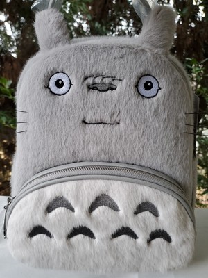 My Neighbor Totoro Smiling Figural plush Mini Backpack - furry Totoro-Exclusive