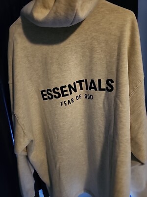 Fear of God Essentials Relaxed Hoodie Light Oatmeal Size L