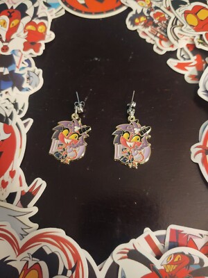 Milli Knolastname Helluva Boss 925 Stud Earrings + stickers
