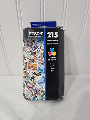 Epson OEM Printer Ink 215 Black & Tri-Color Standard Cartridges Exp 02/2027