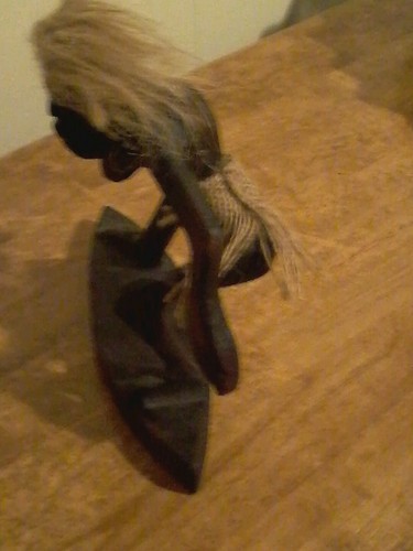 Vintage Tiki Hawaiin Wooden Surfer Figure 7