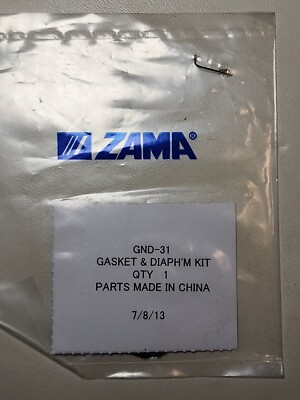 Genuine ZAMA GND-31 Gasket & Diaphram Kit. Super Clean, Factory Sealed.