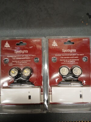 HO TRAIN,SLOTCAR  Village Enchanted Forest,2 PACKS ROUND SPOTLIGHTS  