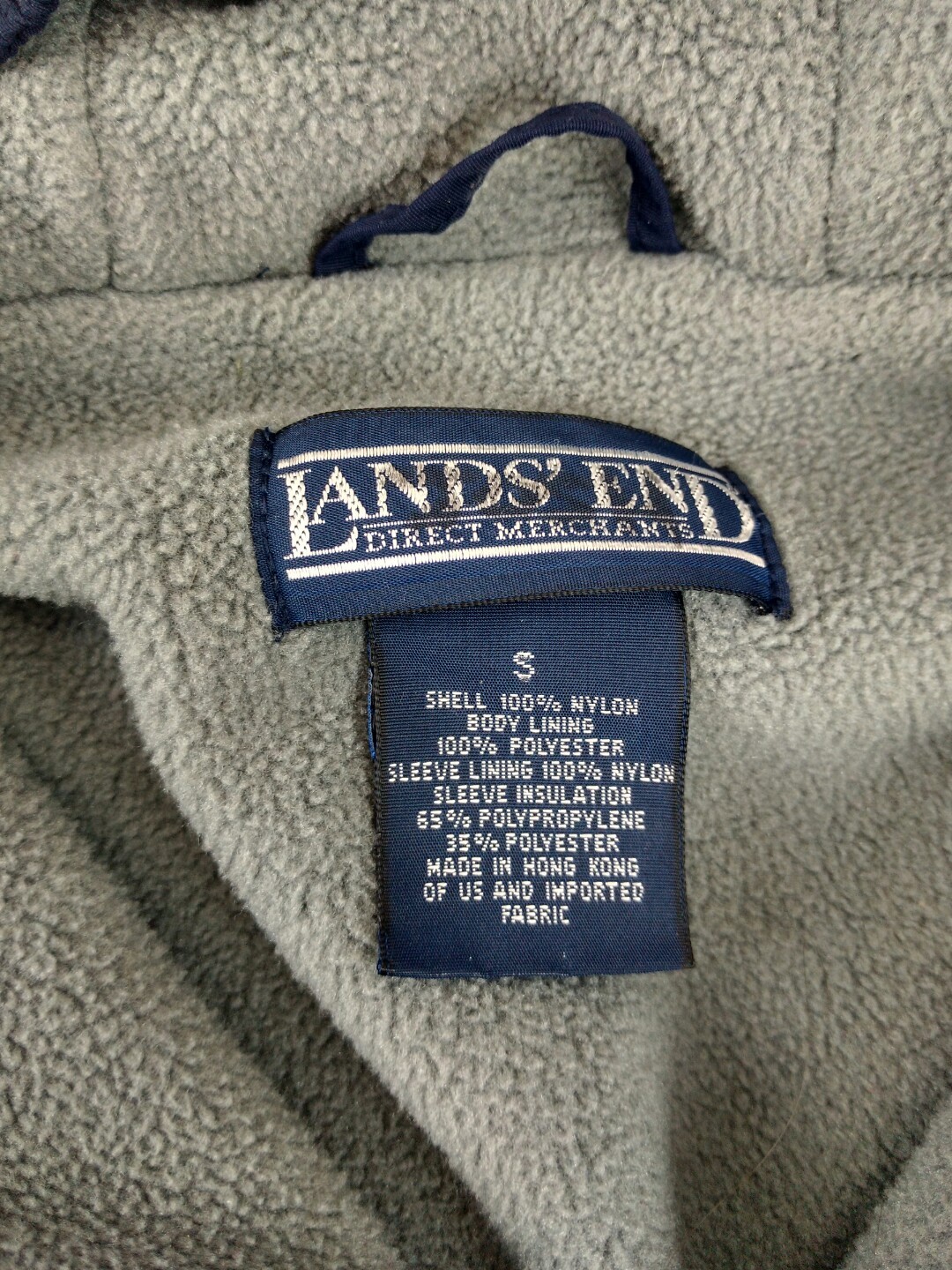 LANDS END Jacket Size Small S Boys Blue Hooded