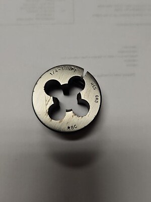 Regal-Beloit 1/4''-18 NPT Adjustable Split Round Die, HSS, 1-1/2'' O.D. HSS 
