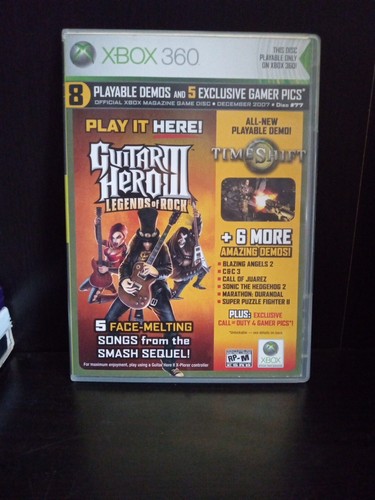 Xbox 360 Official Xbox Magazine OXM Demo Disc #77 Timeshift