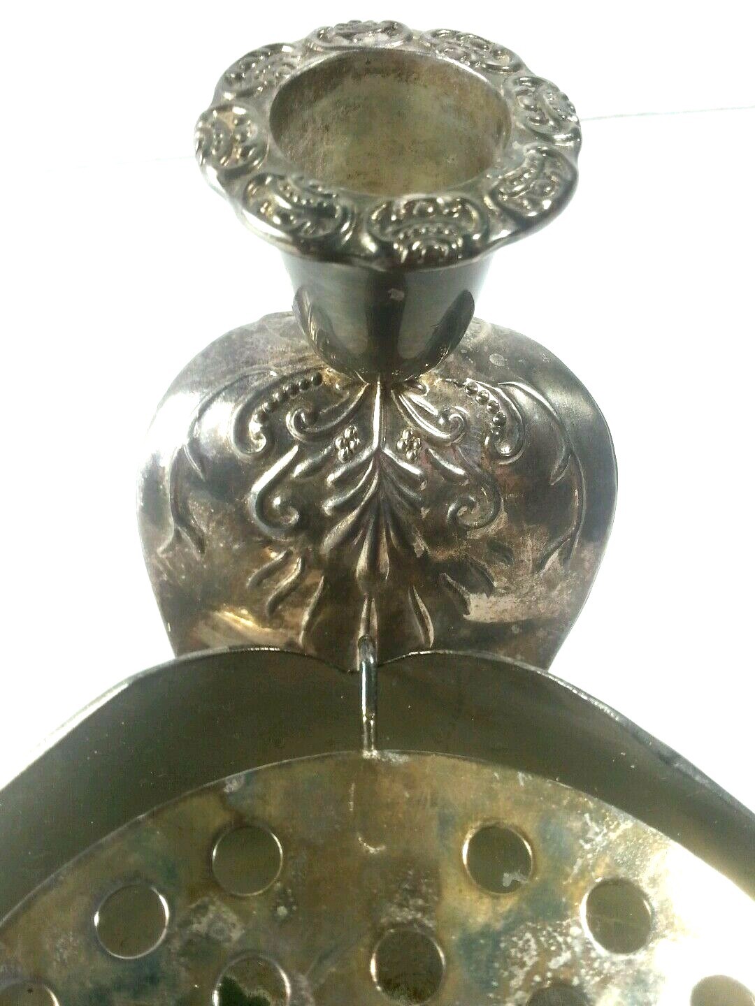 Godinger 1991 Silver Plate Center Piece Tapered Candle Sticks Flower Vase