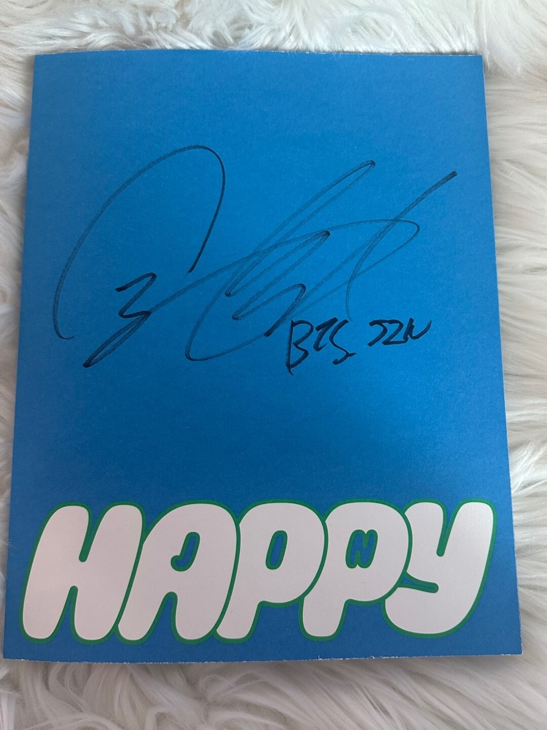 BTS JIN(Seokjin) [HAPPY] Autograph(Signed) PROMO Solo ALBUM
