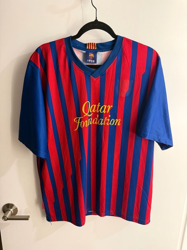 FC Barcelona Neymar Jr #11 Qatar Foundation Home Jersey Size XXL