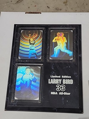 Larry Bird 3 Hologram Plaque.   Nice Piece W/Certification.  NBA HOFer!