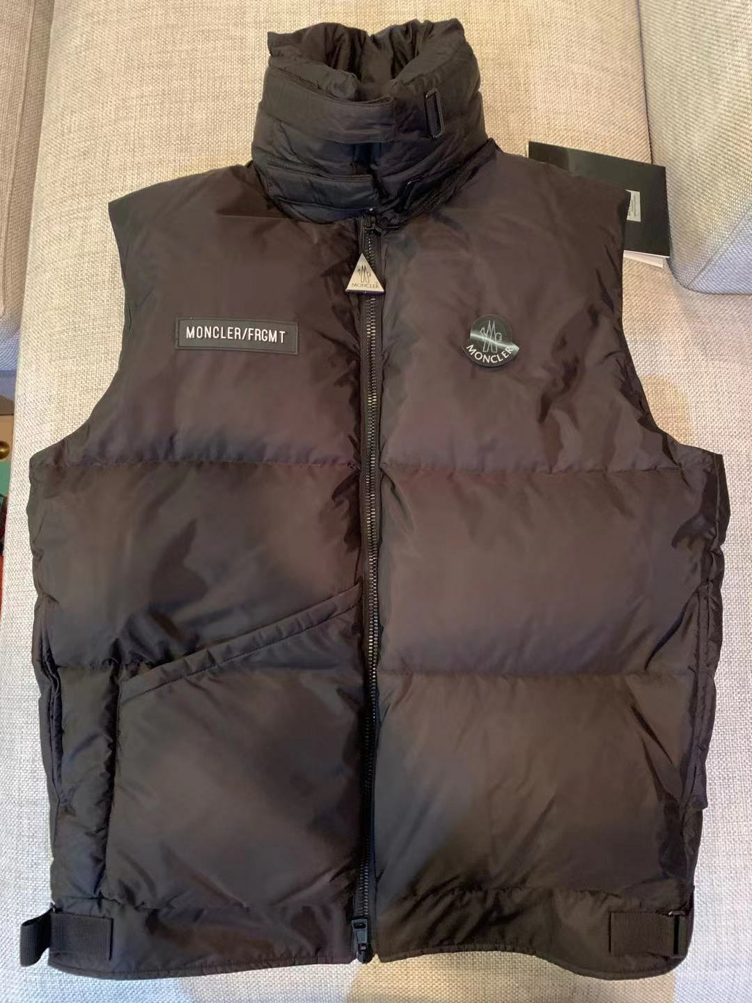 MONCLER GENIUS X FRAGMENT DESIGN Down Vest Black Flash Logo MONCLER GENIUS X FRAGMENT DESIGN Down Vest Black Flash Logo