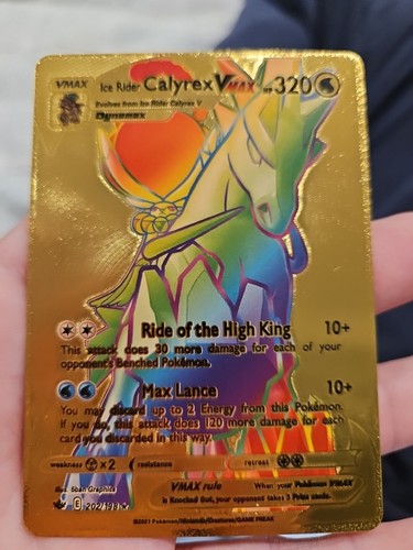【マリンゴールド】vmaxクライマックス 2カートン Ice Rider Calyrex VMAX Rainbow Gold Foil Card Fan Art