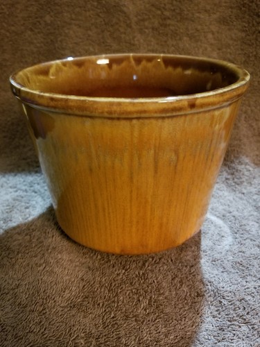 California original pottery brown green flower pot