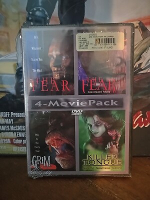 The Fear,The Fear Halloween Night,Grim,Killer Tongue 4 Movie Pack New SEALED