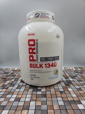 GNC Pro Performance Bulk 1340 Vanilla Ice Cream 7.26lb Protein 1340 9 Servings