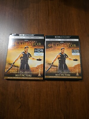 Gladiator 4K Ultra HD Bluray/Bluray w/ OOP Slipcover (Read Description)