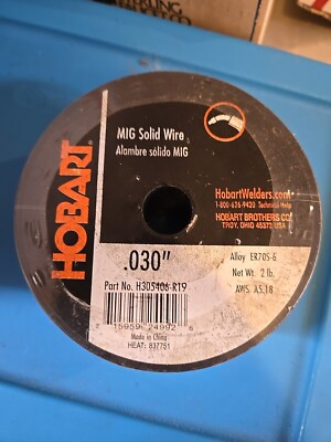 2LB Hobart Solid Wire Spool ER70S-6 .030'' SEE DESC
