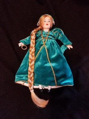Vintage 1987 Porcelain with Soft Body Rapunzel Doll 11quot