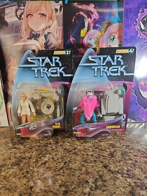 Star Trek Andorian Figure Lot  1998 Playmates Warp Factor Alien Ilia Probe New 