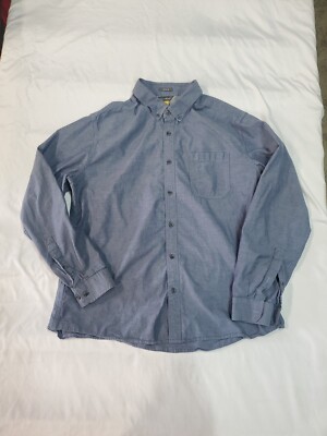 Eddie Bauer Shirt Mens XL Blue Classic Fit Button Up Casual