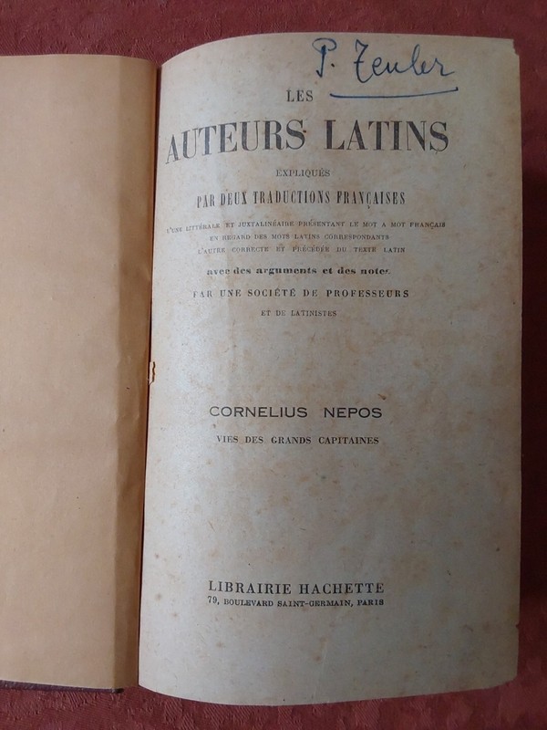  Cornelius Nepos Vies Des Grands Capitaines / JuxtalinÃ©Aire Latin