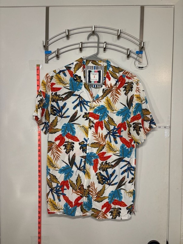 F: Denim & Flower Ricky Singh Men's Tropical Short Sleeve Button Down Shirt 