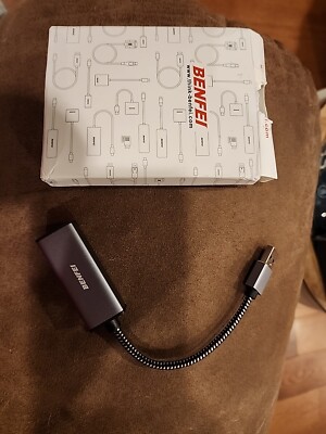 USB-C to Ethernet Adapter, Benfei USB Type-C (Thunderbolt 3) to RJ45 Gigabit Eth