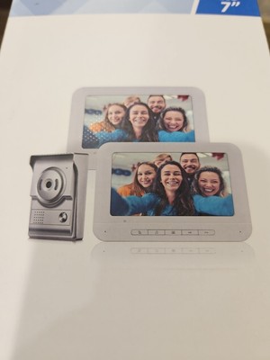 7 inch LCD 2 Apartments Doorbell IR Video Door Phone Intercom System 2 Monitor