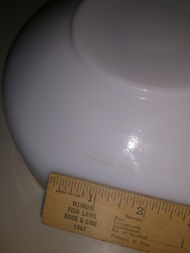 Vintage! Federal Glass Bowl with Lid, 3 1/2 Quart, White with Brown SunFlower