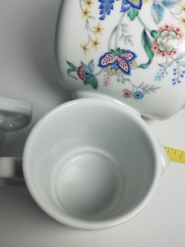 Vtg 80s Floral Teapot Andrea by Sadek Lot Trademasters Teacups 5pc Lot