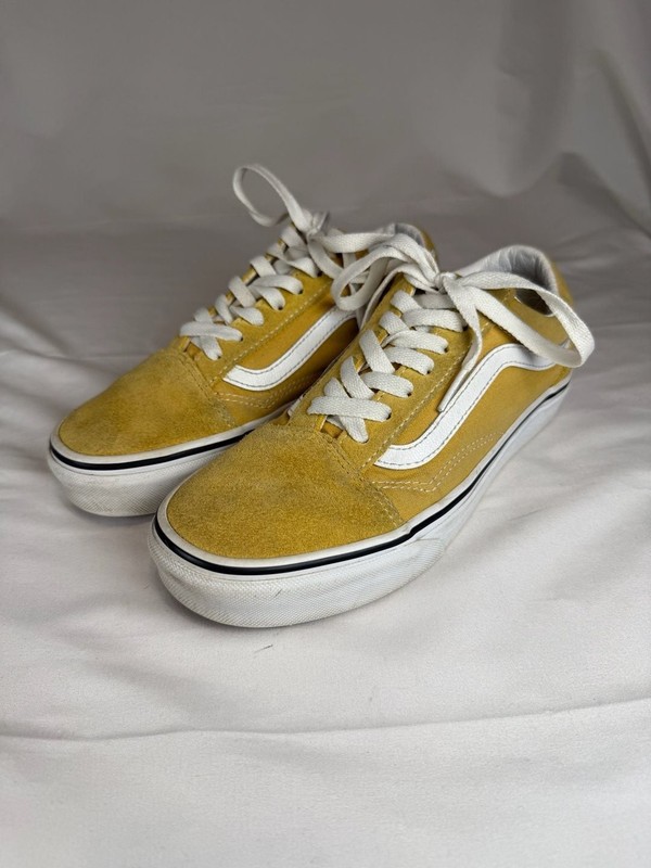 Vans Unisex Old Skool Suede Golden Yellow Skate Shoes Women's 7 Men's 5.5 Y2K