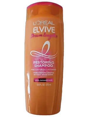 L'Oreal Elvive Dream Lengths Restoring Shampoo Fine Castor Oil & Vitamins 12.6oz