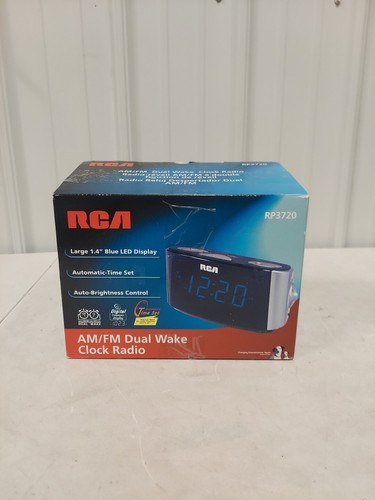 RCA Clock Radio Dual Alarm AM/FM  Wake Nap & Snooze RP3720A 