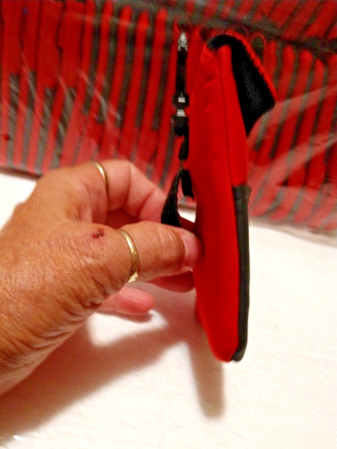 Lot of 48 NEW Water Resistant Phone Pouch Covers with Belt Loop Red and Black