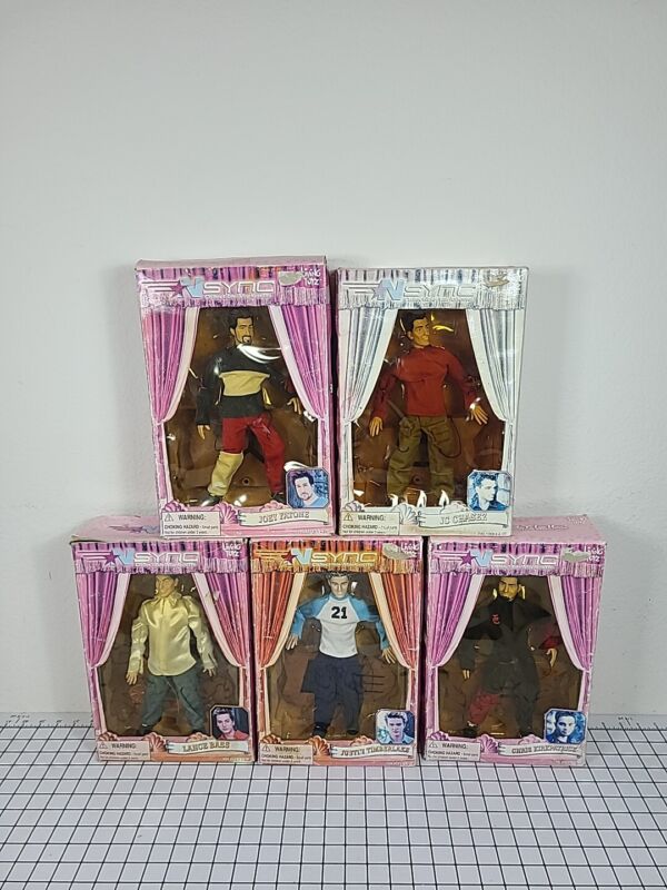 Lot Of All (5) Nsync Collectible Marionette Dolls 2000 Living Toys *READ LOOK*