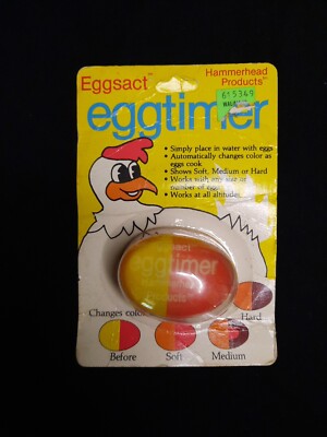 Vintage 1988 Hammerhead Eggsact Eggtimer Boiled Egg Color Changing Timer