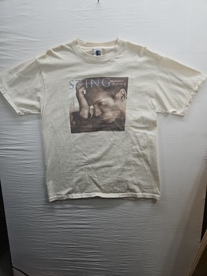 Vtg White 1996 Sting Mercury Falling Concert Tour Band T-shirt Tee Sz XL Mens