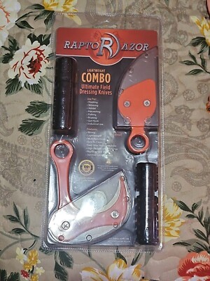 Raptorazor Orange Injection Molded Ultimate Field Dressing Knives Combo Set