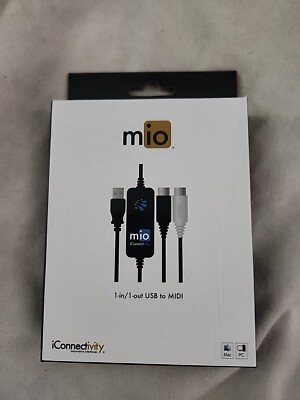 iConnectivity mio 1-in 1-out USB to MIDI Interface for Mac and PC