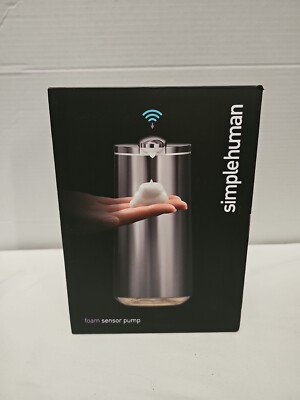 NIB Simplehuman  Rechargeable Foam Sensor Pump + Mandarin Orange Soap Sample