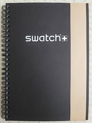NEW & RARE SWATCH watch logo colored paper spiral journal sketching notebook