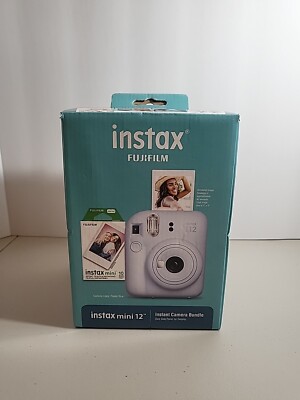 Fujifilm Instax Mini 12 Instant Camera, Pastel Blue with Holiday Photo Bundle