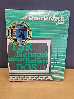 Vintage 1990 Quarterdeck Office Systems QRAM Software  Computers DOS Win RARE