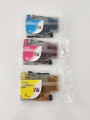 Lot of 3 Star ink LC3033XXL  Ink Cartridge for Brother Printers blue pink yellow