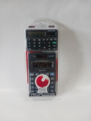 (New) Sentry Two-Pack - Credit Card Calculator & Pocket Calculator CAPD3