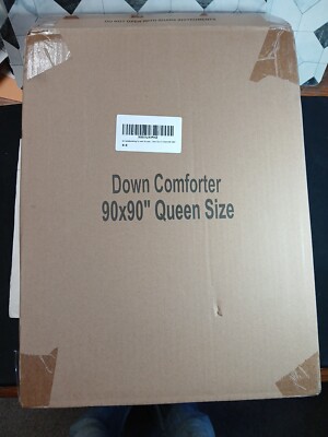 WhatsBedding White Luxury Filled Feather And Down Comforter Set Size Queen