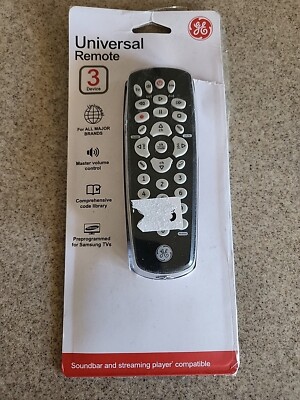 GE Programmable Universal Remote Control - 3 Device - 34456