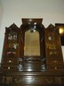 Antique German Gothic Cabinet 1860's Carved Arched Doors
